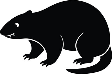 Fototapeta premium Beaver minimalist modern logo design icon sample