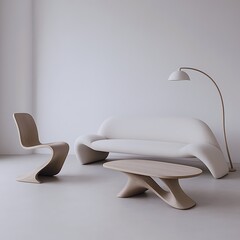 white leather armchair