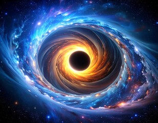 Cosmic vortex, swirling nebulae