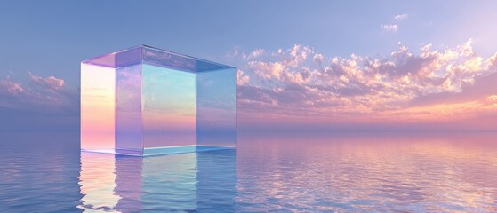 Ethereal Prism A Dreamlike Sunrise Landscape