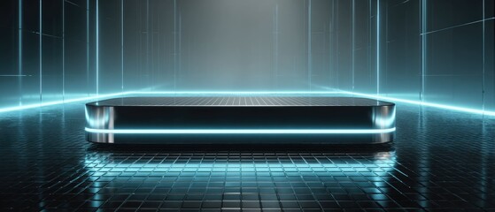Cyberpunk Platform Futuristic Tech
