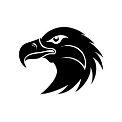 Black silhouette of an eagle's head 