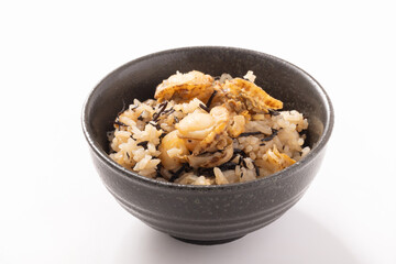 ホタテとひじきの炊き込みご飯