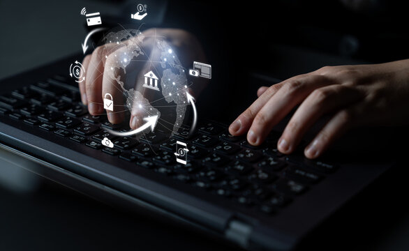 Worldwide digital payment network showing secure financial transactions. Digital payment supports transfer, digital payment ensures security, boosts convenience, drives global finance. Latch