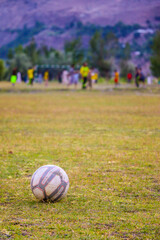 soccer ball on the field