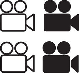 Video camera icon – movie symbol vector illustration.eps