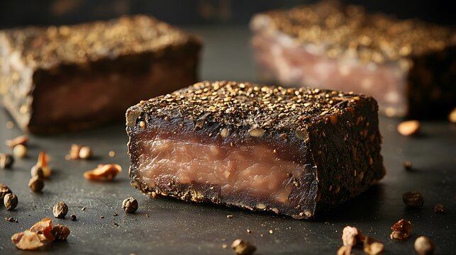 Smoked Beef Jerky CloseUp.