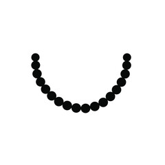 Black pearl string icon beads jewelry