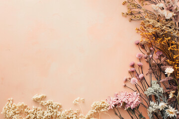 Floral Arrangement with Pastel Background for Nature and Design Themes