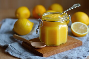 Jarred homemade lemon spread