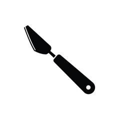 Black pottery tool icon knife sculpting