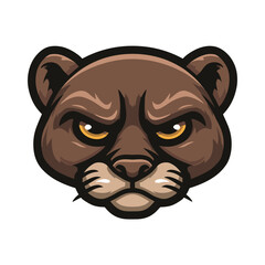 Graphic illustration of a fierce animal face emphasizing strength and determination