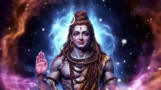 Cosmic Shiva with Hindu Deity.