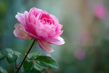 Lovely pink flower in the yard