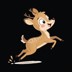 deer jumping in the air