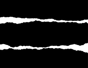 Torn paper effect in black and white for use as a graphic design element or background
