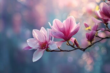 Obraz premium Lovely spring magnolia blossom