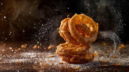 Crispy Onion Rings with Seasoned Crust