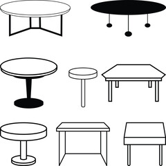 versatile collection of table silhouette