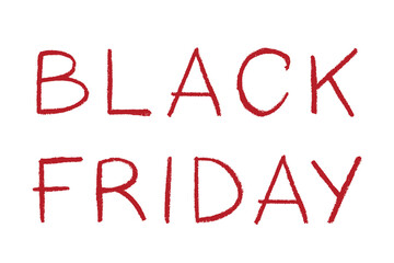 Black friday lettering Handwritten word Modern brush calligraphy Template for marketing ad, print, web, banner, poster, flyer Ink illustration