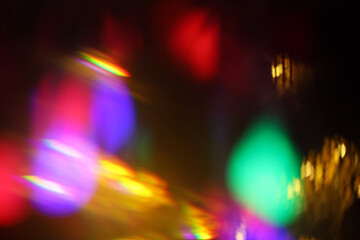 Smoke Abstract blur soft focus blinking light copy space background. Light and shadow rays...