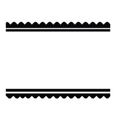 Black decorative borders with scalloped edges white