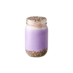 Lavender Honey Smoothie in Mason Jar - Delicious Purple Drink
