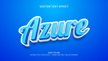 azure editable text effect 3d