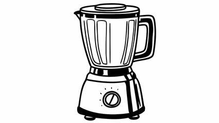 A line drawing of a blender showcasing its design and function as a kitchen appliance