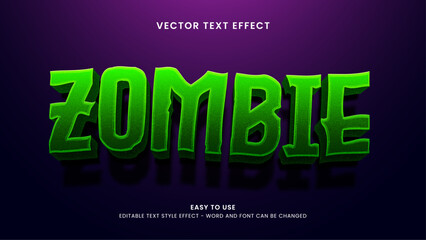 zombie editable text effect 3d