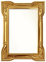 Ornate Golden Picture Frame with Intricate Scrollwork