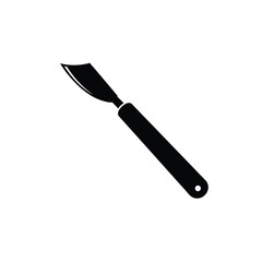 Black carving tool icon knife wax carving