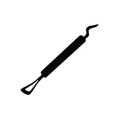Black wax carving tool icon sculpting tool black silhouette