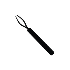 Black wax carving tool icon silhouette white background