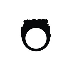 Black wax ring model with textured top jewelry