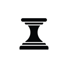 Black pedestal icon base sculpture