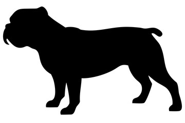 Brown Bulldog Silhouette animal