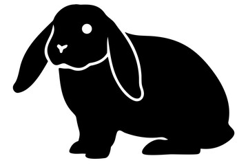 Holland Lop Rabbit Silhouette bunny animal