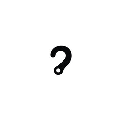 Black earring hook icon on white background jewelry