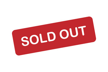Sold out square sticker banner – stock vector