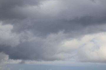 Overcast Sky with Heavy Grey Clouds. Scotland Aberdeen.
