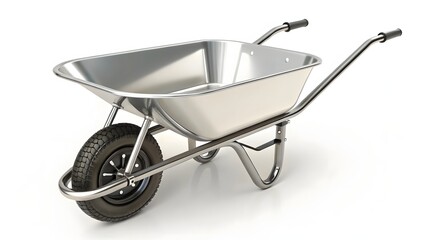 wheelbarrow on white background