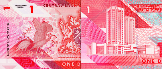 1 Dollar Trinidad and Tobago, 2020. Polymer money. Money Trinidad and Tobago.