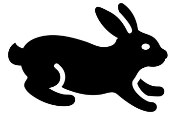 Silhouette of a Rabbit with Long Ears bunny hare