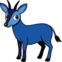 Fototapeta premium Ungulates flat vector illustration style on white background