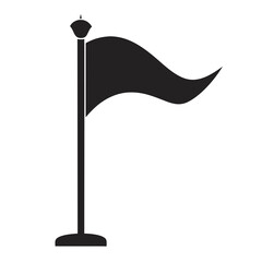 vector illustration of a black and white flag