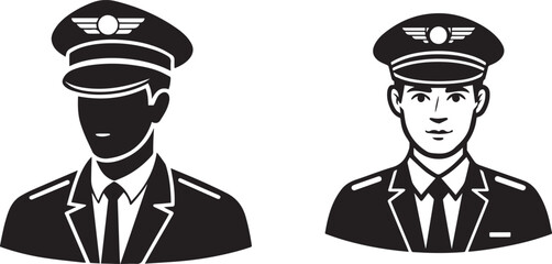 pilot icon and vector