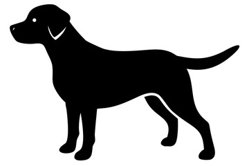 Silhouette of a Labrador Retriever dog standing animal