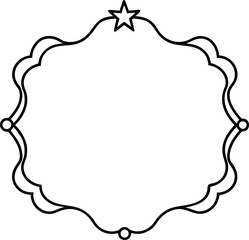 christmas card frame line art