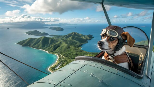 Dog Pilot Aerial View - Powered by Adobe